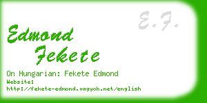 edmond fekete business card